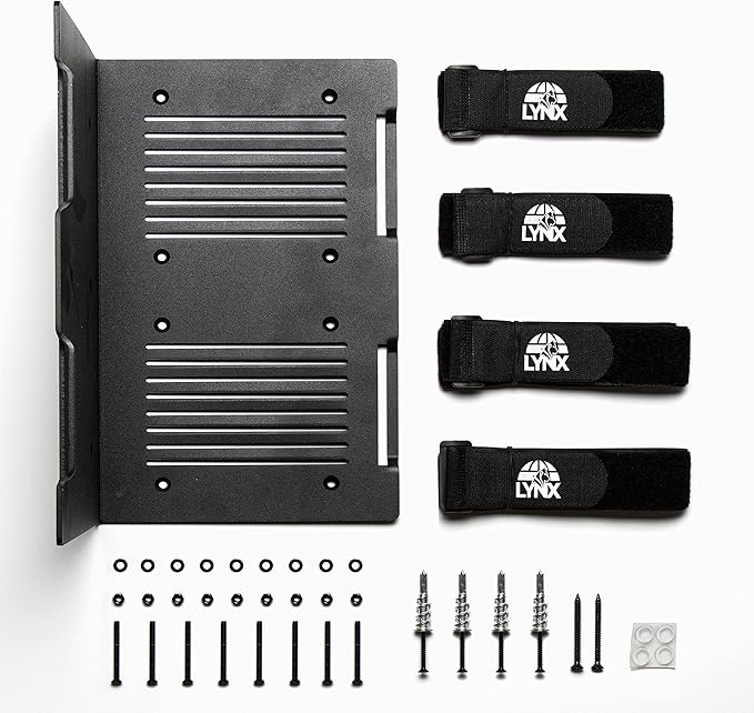 Wall Mount | Vented Computer UPS NAS Server Workstation Uninterruptible Power Supply Wall Bracket Kit with Hardware & Straps + 120mm Case Fan Attachment Points (Fans Not Included) (Medium)