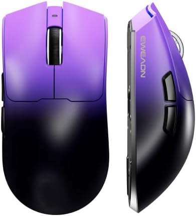 S9 Pro Wireless Gaming Mouse, 59G Ergonomic Computer Mouse, Triple Modes, 8K Polling, 26K DPI, PAW3395 Optical Sensor, Kailh Switch, 250h Battery Life, Programmable for PC/Win/Mac(Purple)