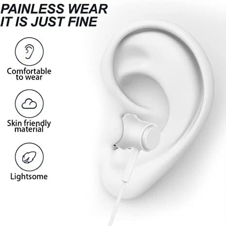 2 Pack for Earbuds with Microphone, 3.5mm Jack in-Ear Headphones, Powerful Bass and Clear Audio, with Microphone Volume Control, All Devices for Android & Laptops