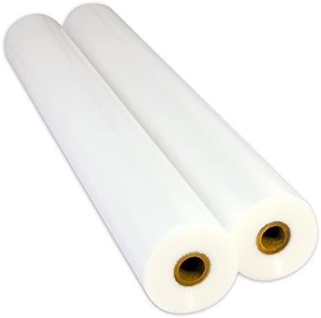 USI WrapSure Standard Thermal Roll Laminating Film, 1 Inch Core, 3 Mil, 27 Inches x 250 Feet, Clear, Gloss Finish, 2-Pack