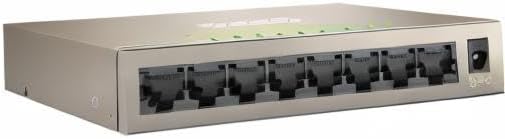 Tenda TEG1008M, 8 Port Gigabit Switch, Unmanaged Ethernet Switch with Traffic Optimization, Plug & Play, Fanless & Metal Design Network Switch Hub, Desktop/ Wall-Mount, Limited Lifetime Protection