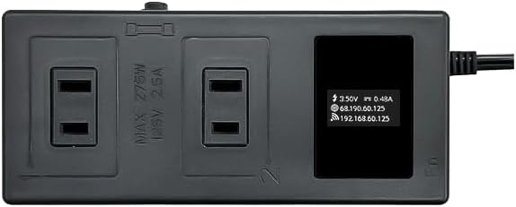 ezOutlet5-2R Smart Power Reset Device with Auto-Reset, 2 NEMA Sockets 2.5A, Wi-Fi & Bluetooth & App Controllable via LAN/Cloud, Router Rebooter, Remote Scheduling for Network Devices.