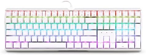 Cherry MX 3.0 S Wired Mechanical Gaming Keyboard. Aluminum Housing Built for Gamers w/MX Red Switches. RGB Backlit Color Display Over 16m Colors. from The Makers of MX. Full Size. Pure White.