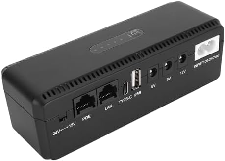 UPS Battery Backup High Capacity Uninterruptible Power Supply for Camera Router Modem (US Plug)