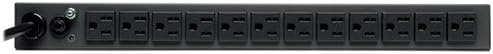 Tripp Lite Metered PDU, 15A, 13 Outlets (5-15R), 120V, 5-15P, 100-127V Input, 6 ft. Cord, 1U Rack-Mount Power (PDUMH15-6) Black
