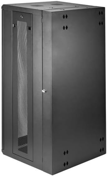 StarTech.com 4-Post 26U Wall Mount Network Cabinet w/ 1U Shelf, 19" Wall-Mounted Server Rack Kit for IT / Data Computer Equipment, Ships Fully Assembled