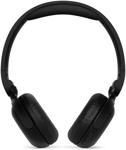 PHILIPS H2209 Wireless Headphones,On-Ear Bluetooth Headphones, Dynamic Bass, Sound Signature,Clear Call,25H Battery Life,Fast Charging,Soft Ear Cups,Bluetooth 5.4,Compact Design,Light,Matte Black