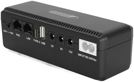 UPS Battery Backup High Capacity Uninterruptible Power Supply for Camera Router Modem (US Plug)