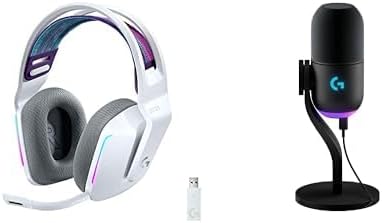Logitech G733 Lightspeed Wireless Gaming Headset +Yeti GX Dynamic RGB Gaming Microphone with LIGHTSYNC, USB - White