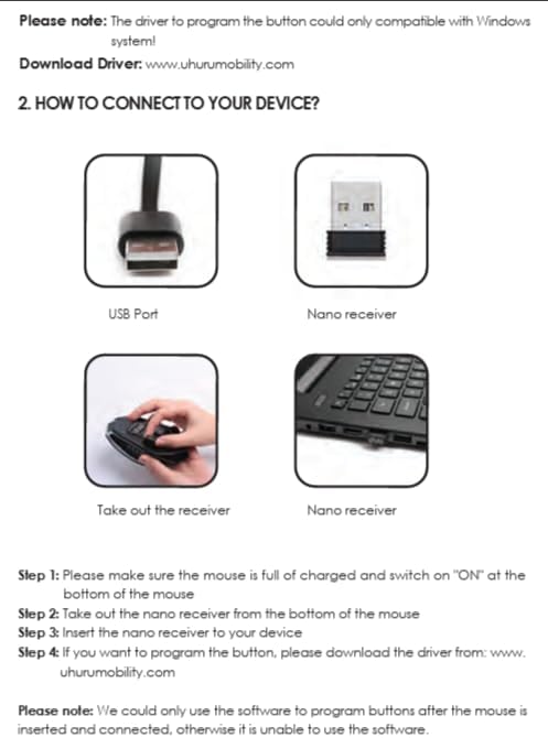 Wireless Gaming Mouse Bluetooth Mouse RGB Rechargeable 2.4G USB Cordless Computer Mice with 7 Color Backlit, 6 Buttons & Silent Click for Laptop, iPad, Mac OS, PC, Windows -Black