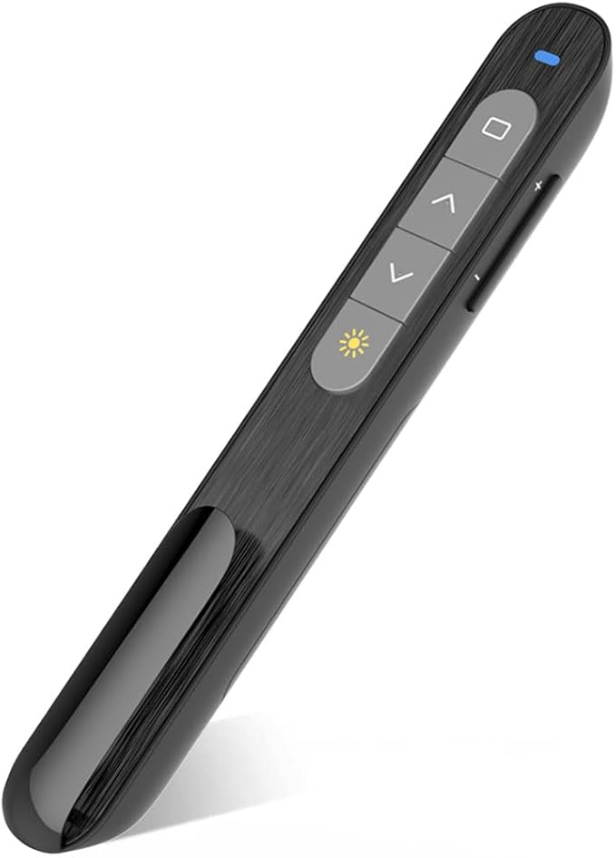 Presentation Clicker for PowerPoint Remote, Hyperlink Volume Wireless Presenter Remote Presentation Pointer, USB Presentation Remote Slide Advancer PPT Clicker for Computer Laptop Mac