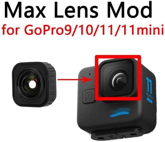 Lens Mod Ultra-Wide Angle 155 Degree Max for GoPro Hero 9 10 11 11Mini Black Action Camera Accessories Anti Shake Water Proof Lens