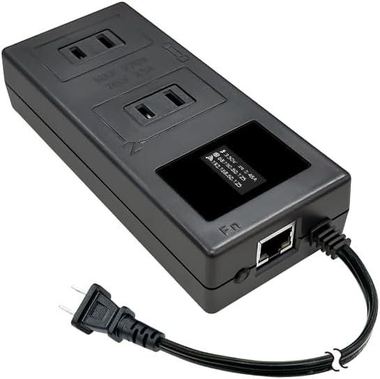 ezOutlet5-2R Smart Power Reset Device with Auto-Reset, 2 NEMA Sockets 2.5A, Wi-Fi & Bluetooth & App Controllable via LAN/Cloud, Router Rebooter, Remote Scheduling for Network Devices.