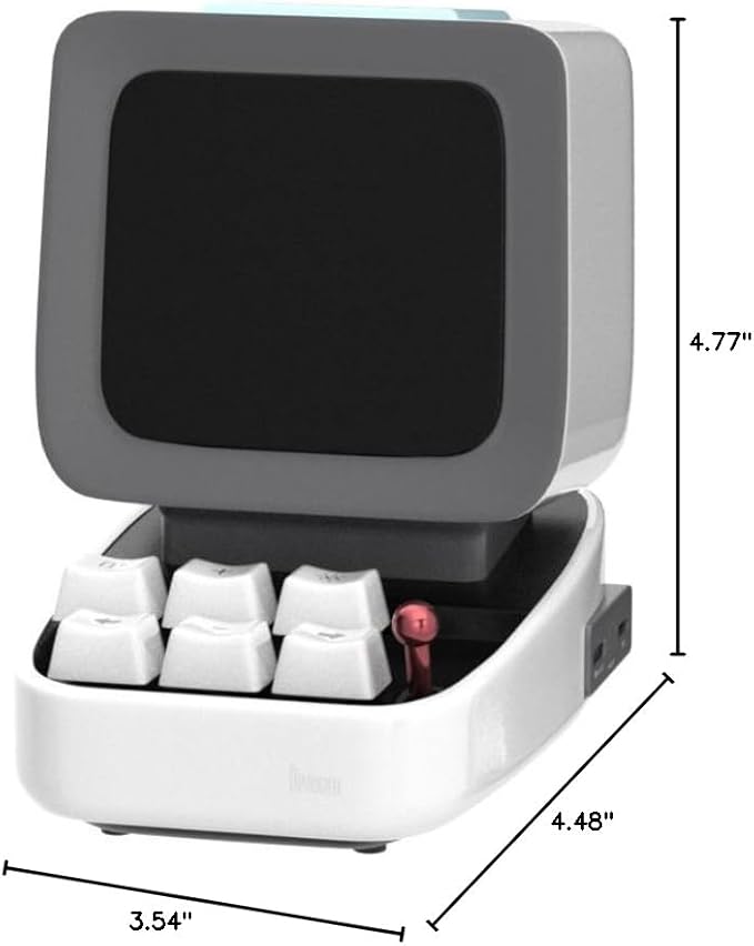 Divoom Ditoo Pro Pixel Art Gaming Portable Bluetooth Speaker with App Controlled 16X16 LED Front Panel, Also a Smart Alarm (White)