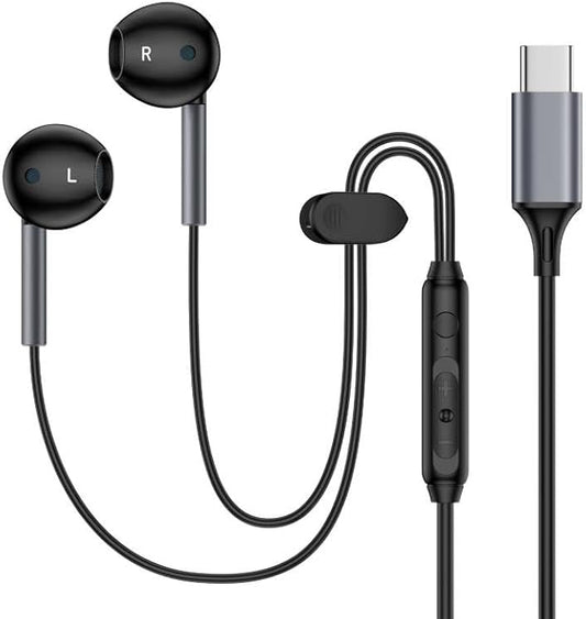 Type C Earbuds Wired Headphones for iPhone 16e 17/16 Pro Max/16 Pro/16 Plus/16/15,USB C Earphones Noise Canceling Earbuds with Mic & Remote for Samsung Galaxy S25 Ultra S24 FE S23 A17 A16 A36,Pixel 10