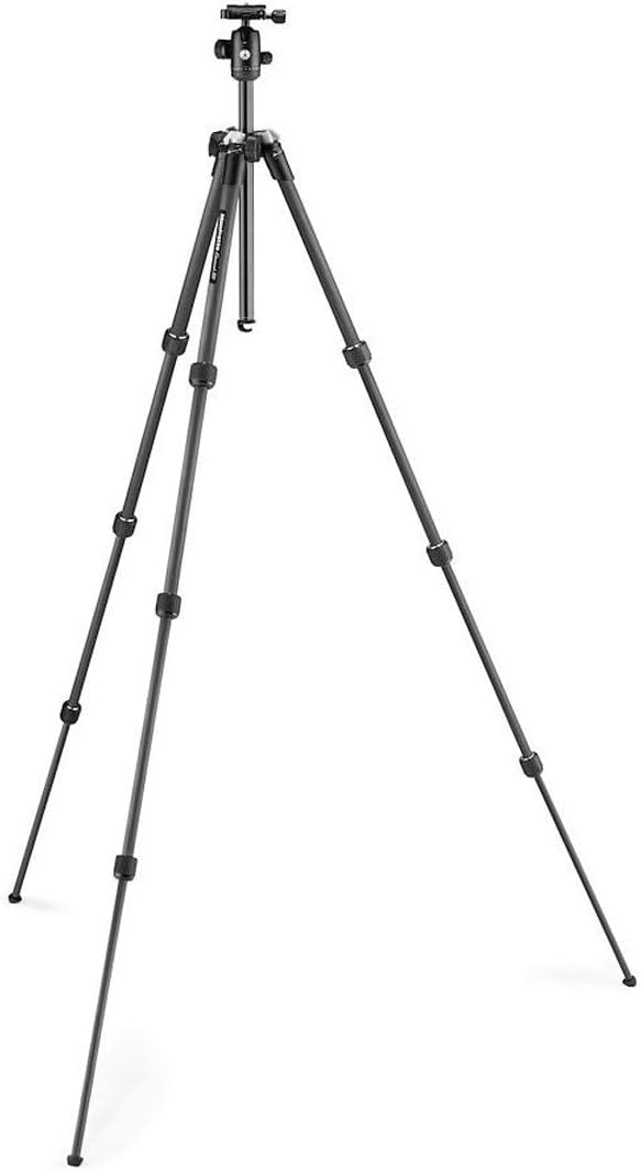 Manfrotto Element MII Mobile Bluetooth 4-Section Carbon Fiber Traveler Tripod, Black
