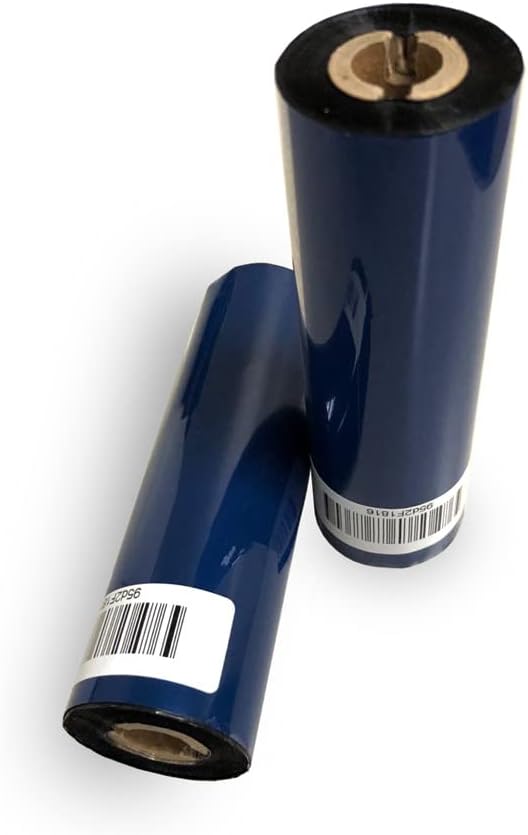 24 Rolls Wolfbarco 4.33" x 243' (110mm x 74m) Black Premium Resin-Enhanced Wax Thermal Transfer Ribbon Compatible with Zebra GC420t, GK420t, GX420t, GX430t, TLP2442, TLP2844, ZD220, ZD421t Printers