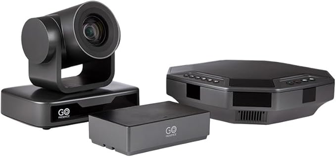 Teams Video Conferencing System – Full HD 1080p PTZ Camera with 10x Optical Zoom, 360° Omnidirectional Speakerphone, Noise Cancellation, Plug-and-Play USB, Zoom & Microsoft Teams Compatible