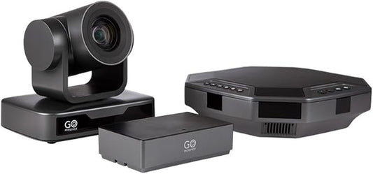 Teams Video Conferencing System – Full HD 1080p PTZ Camera with 10x Optical Zoom, 360° Omnidirectional Speakerphone, Noise Cancellation, Plug-and-Play USB, Zoom & Microsoft Teams Compatible