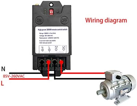 2000 Meters Long Distance Wireless Remote Control Switch high Power Water Pump Motor Lighting Industrial Wireless Remote Control Switch AC 110V 220V Relay Switch Transmitter High Range 6600ft