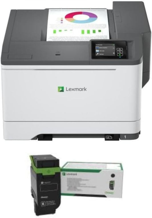 LEXMARK CS531dw Color Laser Wireless Printer, Gigabit Ethernet, Single Sheet Multipurpose Feeder and Multiple Media Sizes Supported (50M0020) Bundle with 75M10K0 Black 3K Yield Toner Cartridge