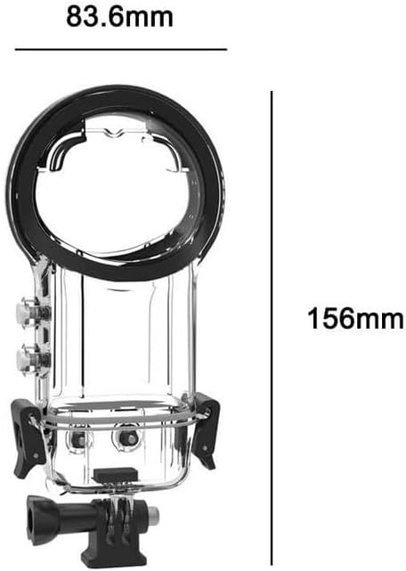 Waterproof Housing Case Compatible withInsta360 X5,60M Dive Case Protective Underwater Shell with Bracket Mount Adapter Accessories