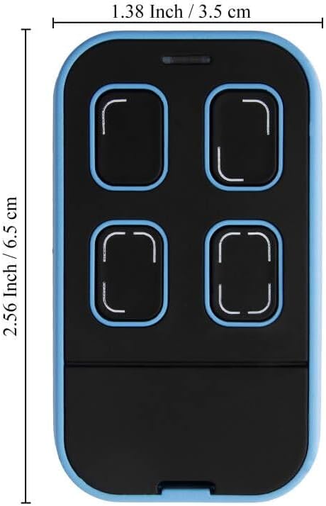 Universal Garage Door Opener Remote Cloner Universal Gate Opener Remote Cloning Homelink Programmable Learning Key Fob 4-Buttons Multi Frequency 280MHZ-868MHZ (1, Blue)