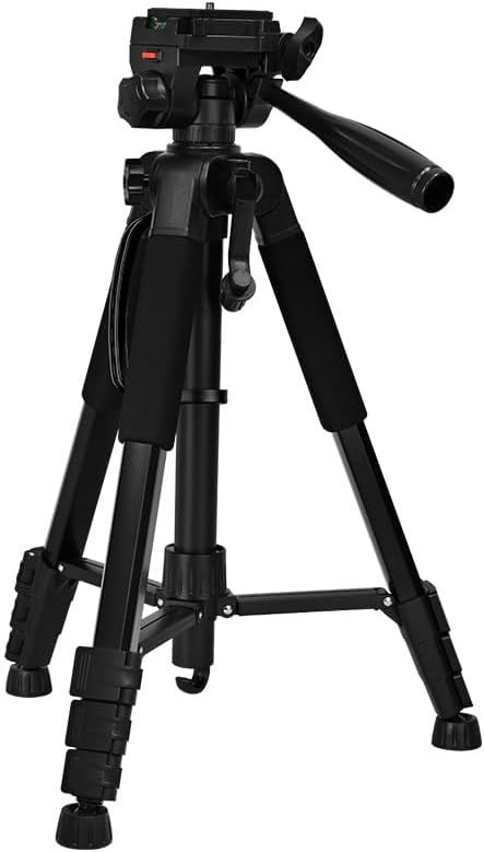 74'' Camera Tripod, Fotopro Lightweight Aluminum Travel Tripod for DSLR Camera and Phone with Detachable 3-Way Pan-Tilt Head Carry Bag and Mount Phone Stand for Video Recording Live Streaming