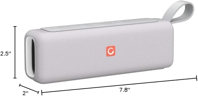 DOSS Bluetooth Speaker, E-go II Portable Speaker with 12W Superior Sound and Loud Bass, IPX6 Waterproof, Built-in Mic, 12H Playtime, Waterproof Speaker for Pool, Beach, Outdoor, and Travel - Grey