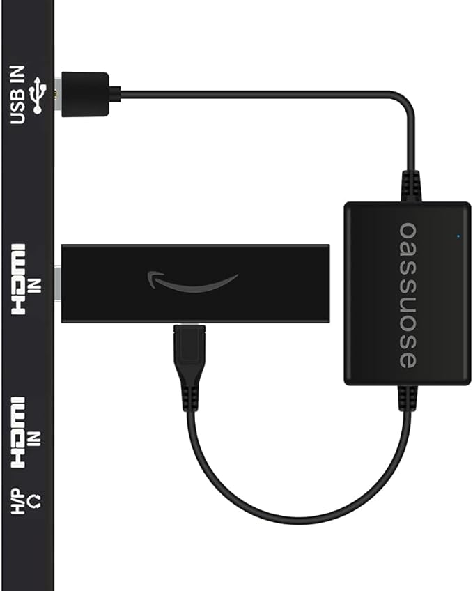 USB Power Cable Adapter for Fire TV Stick,Powers Streaming TV Sticks Directly from T V USB Port(Eliminates AC Adapter and Very Long Power Cable)