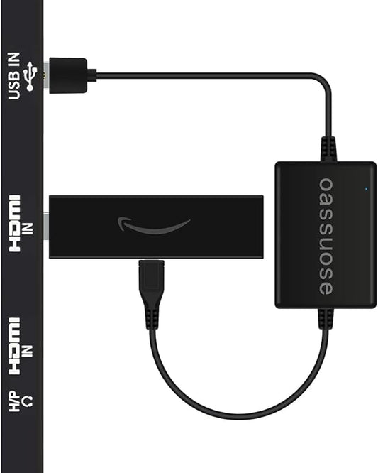 USB Power Cable Adapter for Fire TV Stick,Powers Streaming TV Sticks Directly from T V USB Port(Eliminates AC Adapter and Very Long Power Cable)