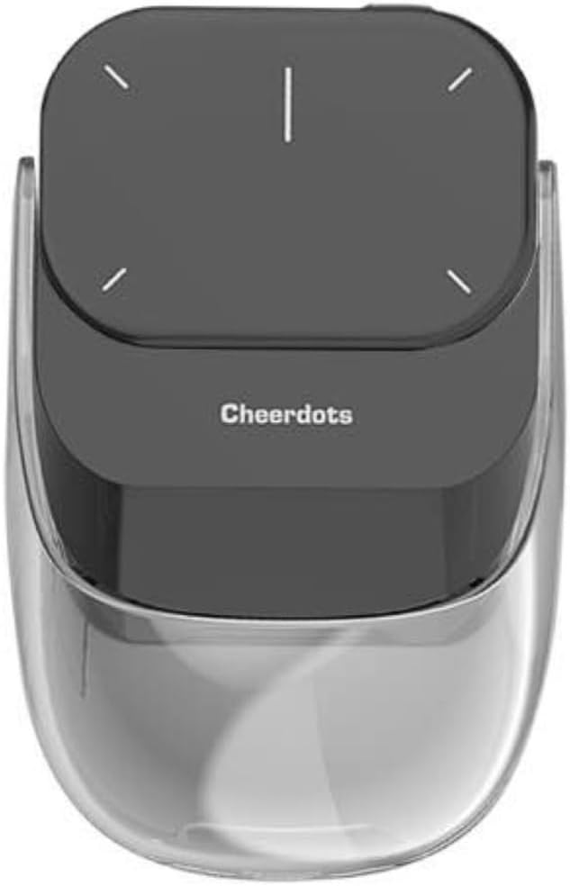 Cheerdots2 Bluetooth Detachable Air Mouse Touchpad Mouse with Voice Recording, Presentation Clicker Wireless Presenter Presentation Remote with Laser Pointer for Mac, Windows (Recording, Black)