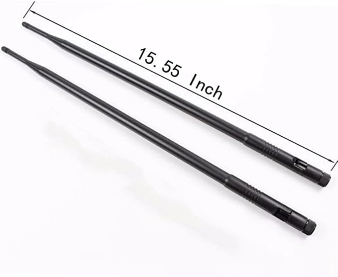 1.3ft 2X 10dBi WiFi Bluetooth Antenna Dual Band Omni Directional Antenna 2.4Ghz/5Ghz RP-SMA Male Long Range for Wireless Wi-Fi Router Network Devices PC Camera WiFi 6 Adapter Desktop PC USB Adapter
