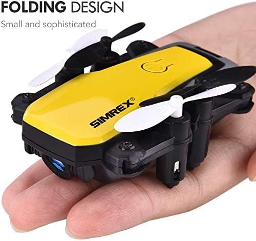 X300C Mini Drone with Camera 720P HD FPV, RC Quadcopter Foldable Drone With Altitude Hold, 3D Flip, Headless Mode, Gravity Control and 2 Batteries, Gifts for Kids, Adults, Beginner (Yellow)