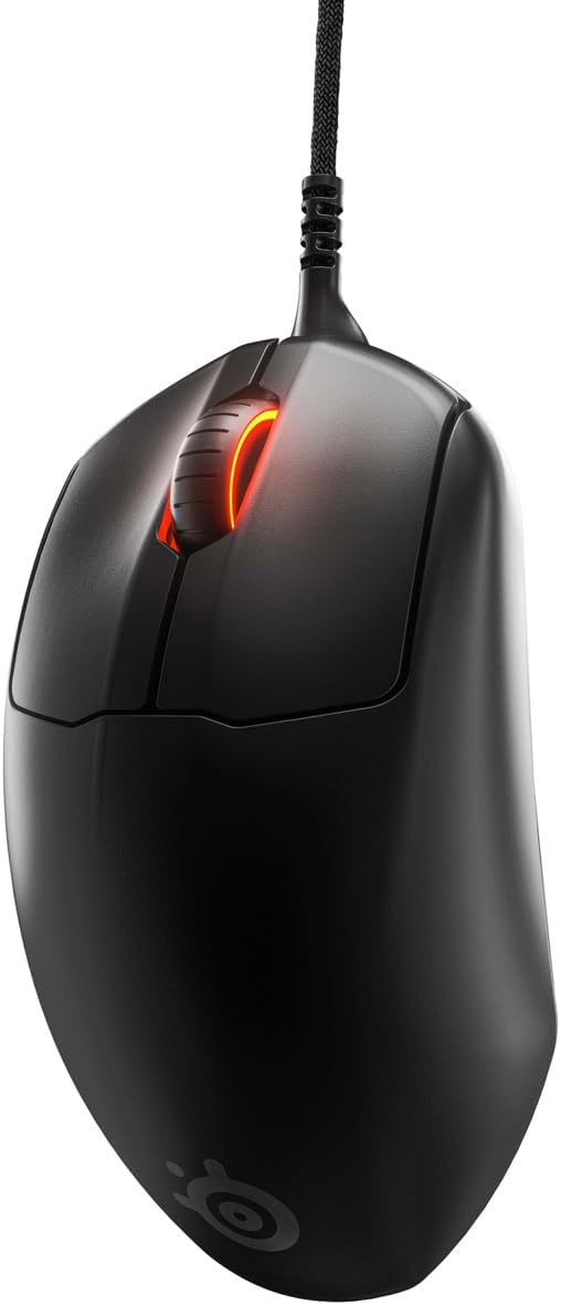 SteelSeries Esports FPS Gaming Mouse – Ultra Lightweight – Prime + Edition – 5 Programmable Buttons – 18K CPI TrueMove Pro Sensor – Magnetic Optical Switches – Customization - RGB Lighting – PC/Mac