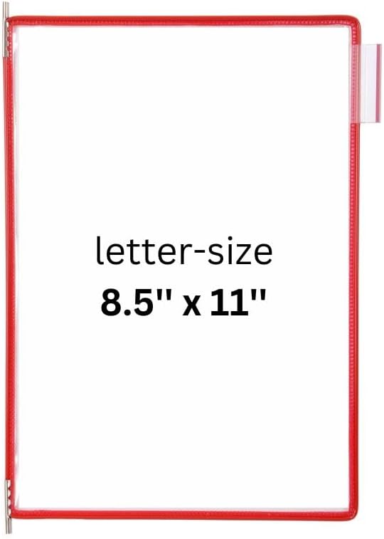 Tarifold DJOIS Desktop Reference & Display System - Durable Steel Wire Frames - Letter-Size - Expandable - Made in France (Red, 20)