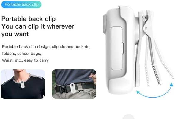 H8 64GB 4K Thumb Action Camera, Mini Body Cameras, Wearable Pocket Vlogging Camera, Multiple Accessory Mount Anywhere Small Portable Hands-Free Helmet Cam for Work, Cycling, Travel, Pet Walking(White