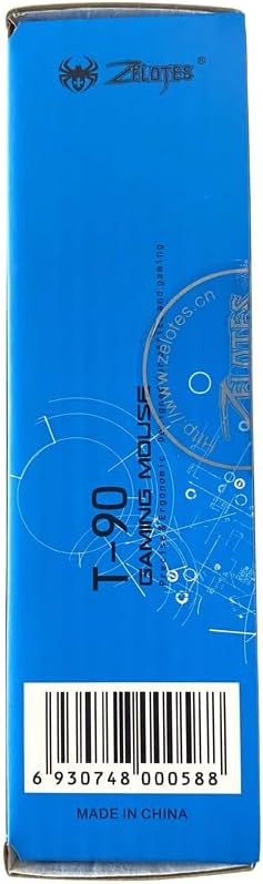 zelotes T90 Gaming Mouse 9200 DPI, 8 Programmable Buttons Multi-Modes LED Lights USB Gaming Mice, Weight Tuning for Laptop, Desktop, PC,- Black