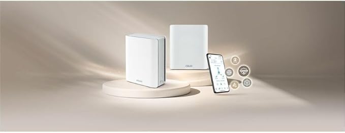 ASUS ZenWiFi BT6 Tri-Band WiFi 7 Mesh, 9.4 Gbps, 3000 sq.ft. (1pk), 2.5G WAN Port, Security and Parental Controls Included, Smart Home Master SSIDs, 4G & 5G Mobile Tethering