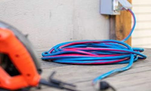 US Wire 99100 12/3 100-Foot SJEOW TPE Extreme Weather Extension Cord Blue with Lighted Plug