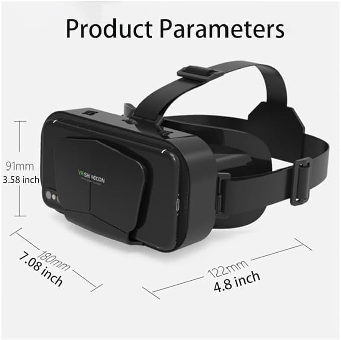 VR Headset with Controller for iPhone & Android – 3D Virtual Reality Glasses for 4.7″–6.5″ Phones, Adjustable Goggles for Movies, Games, Gift-Ready (Standard Edition (with Controller))