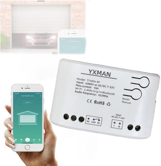 1CH Smart WiFi Wireless Relay Switch Module, USB 5V AC/DC 7-32V, Tuya app Remote Control and Compatible with Alexa Google Home