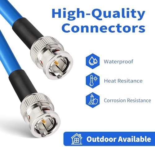Superbat SDI Cable Long 75 Ohm BNC Cable 3G/6G/12G (Belden 1694A)，1-300FT, Support HD-SDI/3G-SDI/6G-SDI/4K/8K Video,Precision SDI Camera Wire (1Pcs)
