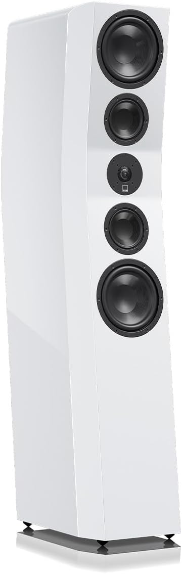 SVS Ultra Evolution Titan 3 Way Tower Speakers with Quad 6.5 Inch Woofers - Pair (Piano Gloss White)
