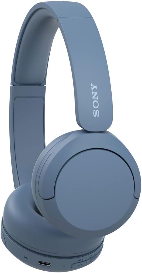 Sony WH-CH520 Wireless Headphones Bluetooth On-Ear Headset with Microphone, Blue New
