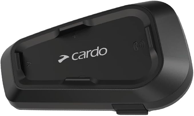 Cardo Systems Spirit HD Motorcycle Bluetooth Communication Headset, 2-Way Bluetooth, Thin 40mm Speakers, Waterproof, Universal Connectivity - Single Pack