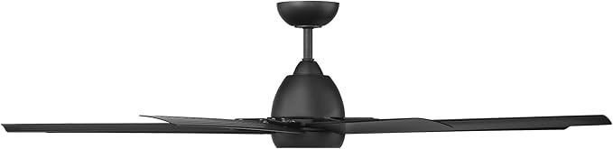 WAC Smart Fans Mocha XL Indoor and Outdoor 8-Blade Smart Home Ceiling Fan 66in Matte Black with Remote Control works with Alexa and iOS or Android App (NO LED LIGHT KIT)