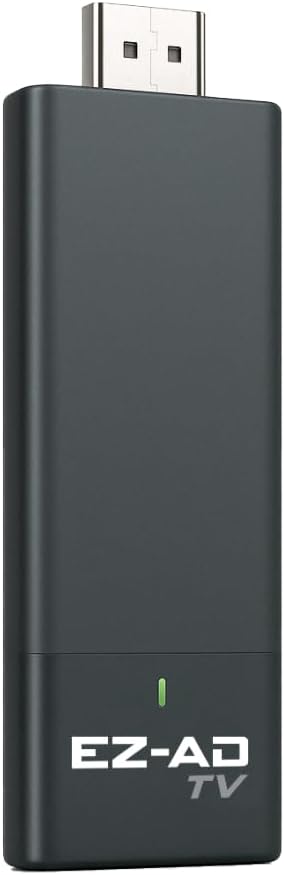 TV Stick Digital Signage Player 4K, Cloud-Controlled Media Player with PowerPoint Upload, Auto Content Updates, Free Plan, AI Image Enhancer, Mobile App, Thousands of Templates