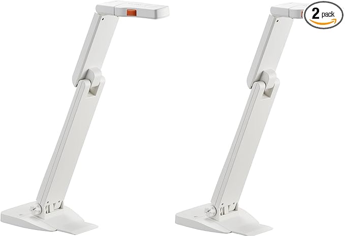 Elmo 1433 Model OX-1 Pack of 2 Visual Presenters; 1/3.2" CMOS Sensor; Captures 1080p Full HD at Up to 15fps and 720p at Up to 30fps Via USB; 14.7" x 11.1" 4:3 Imaging Area; Built-in Microphone