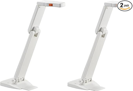 Elmo 1433 Model OX-1 Pack of 2 Visual Presenters; 1/3.2" CMOS Sensor; Captures 1080p Full HD at Up to 15fps and 720p at Up to 30fps Via USB; 14.7" x 11.1" 4:3 Imaging Area; Built-in Microphone